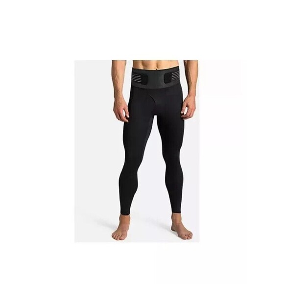 Tommie Copper Men's Adjustable Back Support Legging Size Small  Black  NEW!! - Picture 1 of 16